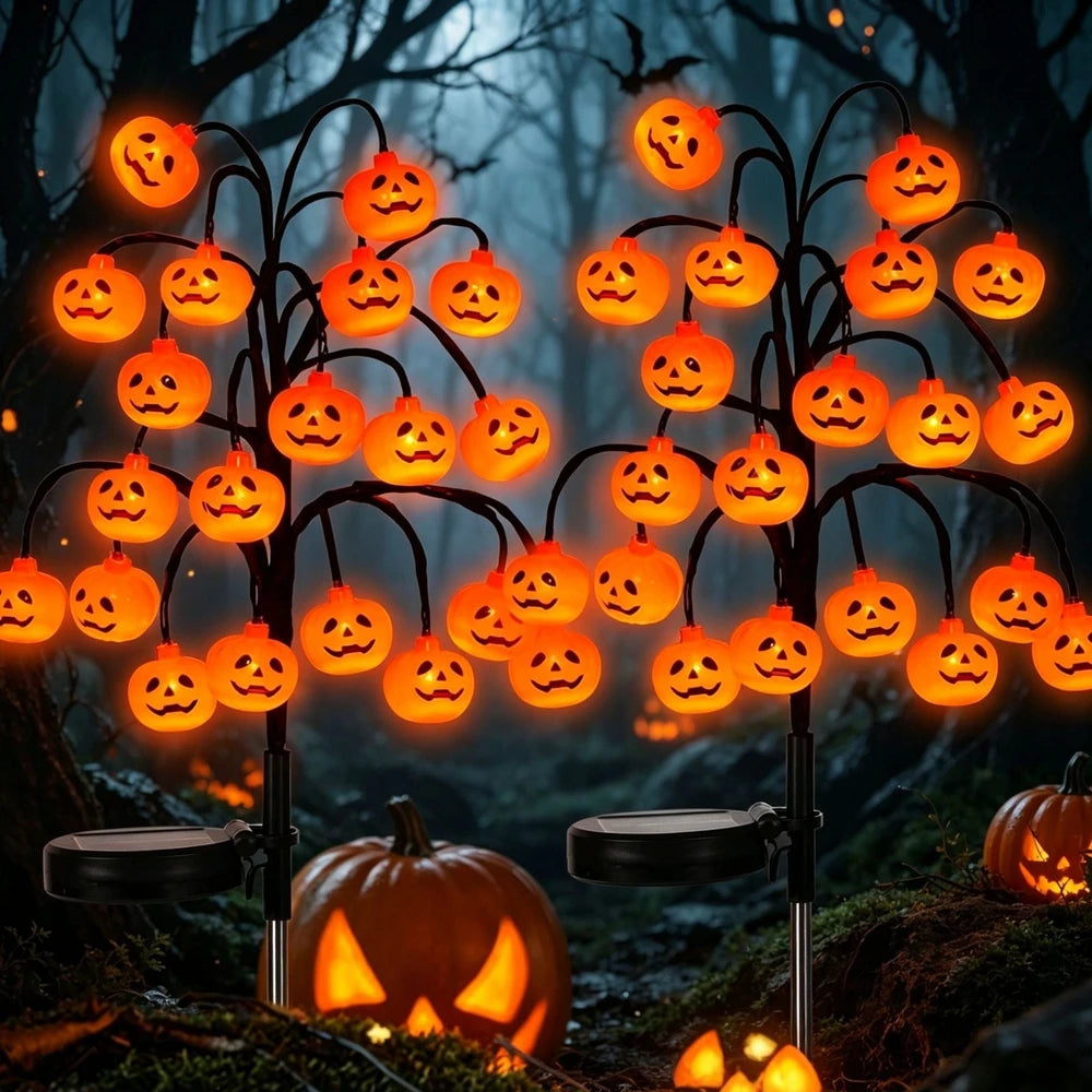 Pumpkin Solar Stake Lights