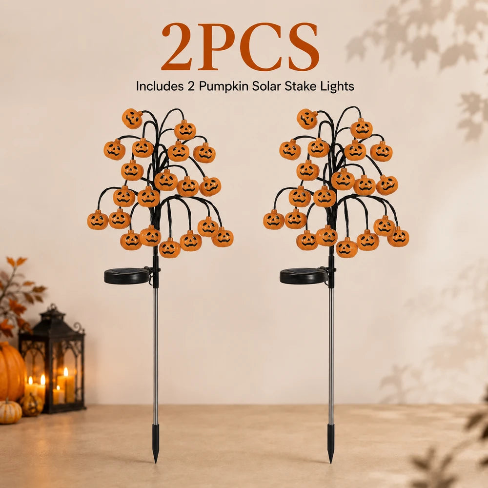 Pumpkin Solar Stake Lights
