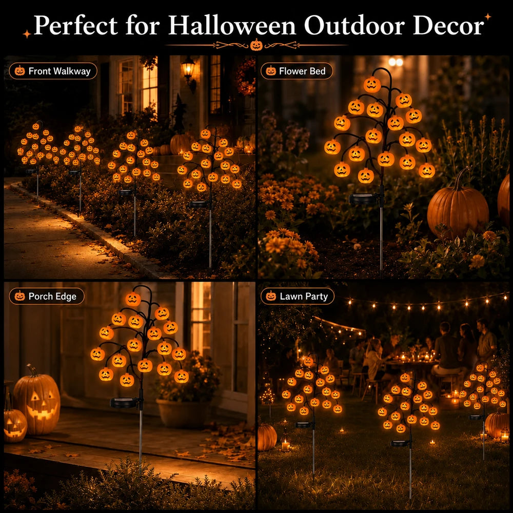 Pumpkin Solar Stake Lights