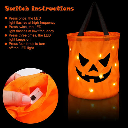 LED Halloween Pumpkin Bags