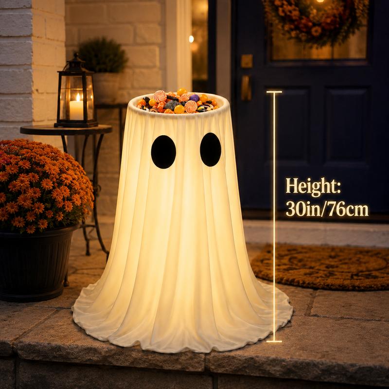 Glowing Ghost Candy Holder Bowl