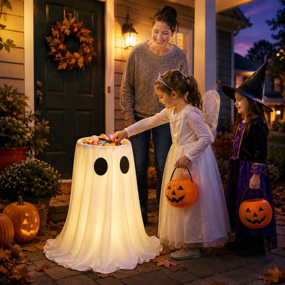 Glowing Ghost Candy Holder Bowl